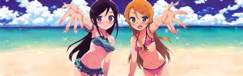 You can use this if you credit. Oreimo HD Wallpaper | Background Image | 3840x1200 | ID ...