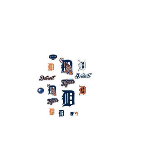 Mlb Detroit Tigers Team Logo Assortment Fathead Jr Wall Decal