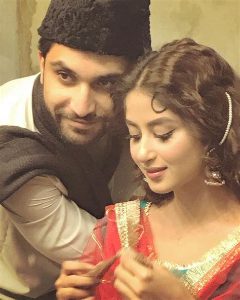 Ahad Raza Mir Wife Sajal Aly Romantic Pictures Reviewitpk