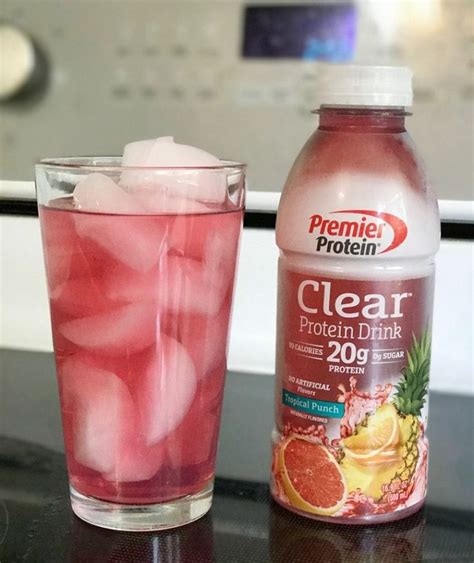 Premier Protein Clear Protein Drink In Tropical Punch Keeps Me Going Sippy Cup Mom Clear