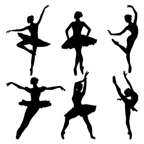 Premium Vector Ballet Dancing Silhouettes Vector Illustration