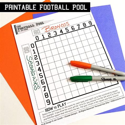 Printable 10 Line Football Pool Printable World Holiday
