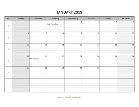 Editable Monday Through Friday Calendar Example Calendar Printable