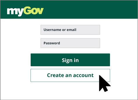 Setting up myGov: Setting up your new myGov account: