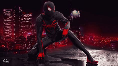Spider Man Red And Black Suit Art Wallpaper Hd Superheroes 4k