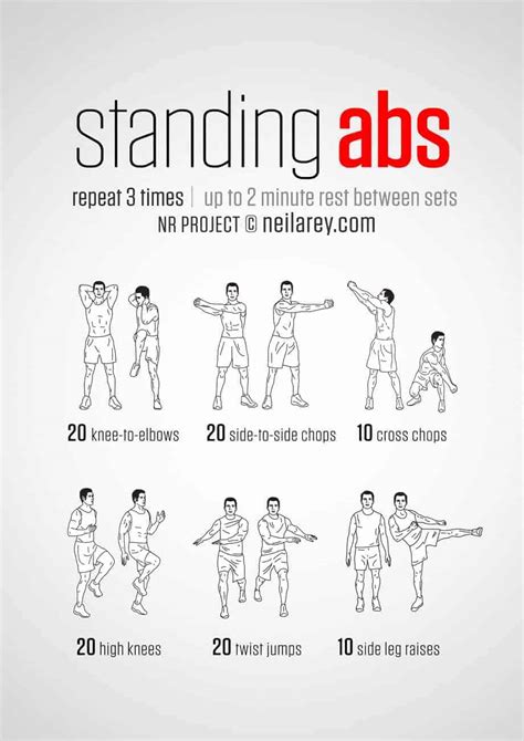 Top Standing Ab Exercises And Workouts To Burn Belly Fat