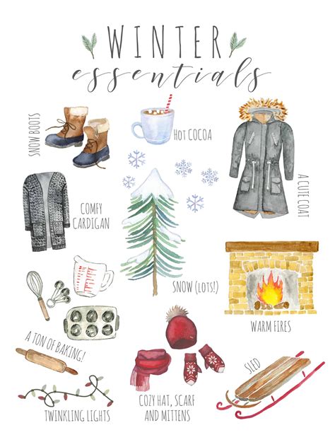 Celebrate A New Season With A Winter Essentials Printable Inspiration