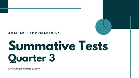 Grade 1 Summative Tests Quarter 1 Modules 1 3 Melc Based Teacher Tayo