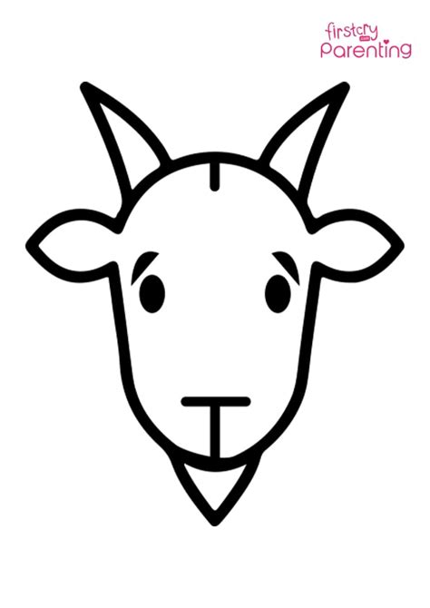 Goat Kid Outline Coloring Page For Kids Firstcry Parenting