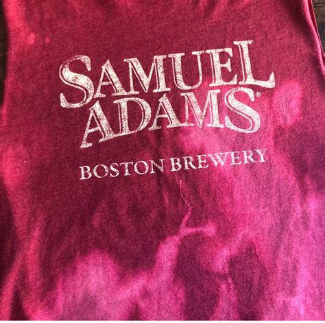 Hand Distressed One Of A Kind Samuel Adams Acid Wash Cropped Muscle