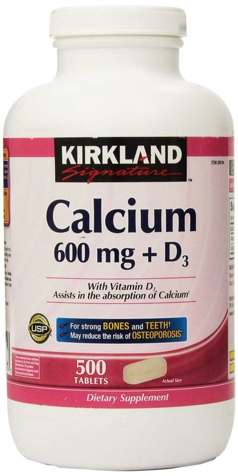 Check the ingredient list to see which form of calcium your calcium supplement is and what other nutrients it may contain. Kirkland Signature Calcium 600mg + D3 1 gm Vitamins ...