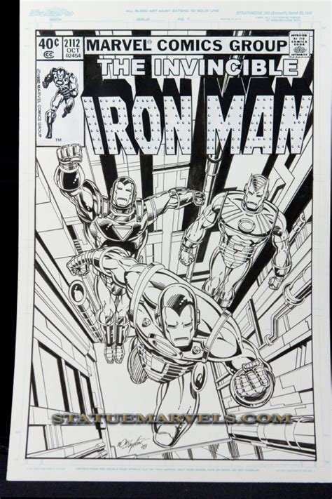 iron man cover quality commission by bob layton in albert burr s bob layton comic art gallery room