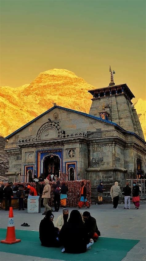 Kedarnath Temple Sunlight Background Mandir Lord Shiva Jyotirlinga