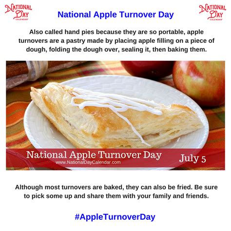 National Apple Turnover Day July 5 Apple Turnovers Individual Pies