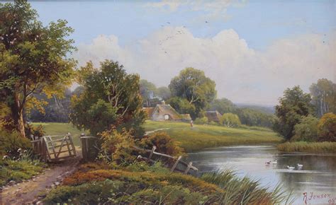 Robert Robin Fenson Fl 1899 1914 Oil Painting English Countryside Landscape 513885