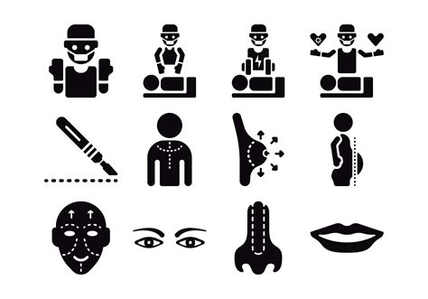 Plastic Surgery Icons 117680 Vector Art At Vecteezy