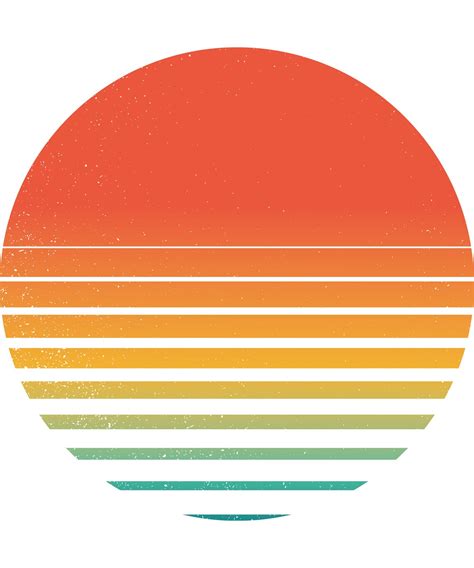 Vintage Sun Png And Svg Retro Sunset With Grunge Etsy