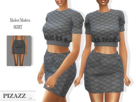 The Sims Resource Modest Modern Skirt