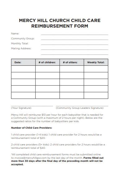 Free 40 Church Forms In Pdf Ms Word Excel