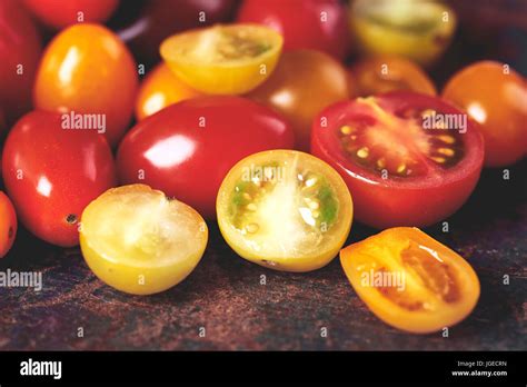 Sweet Summer And Multi Colored Tomatoes Stock Photo Alamy