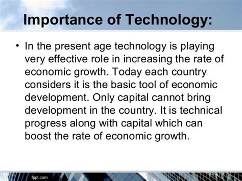 🎉 Importance Of Technology In Economic Development Industrialization And Economic Development