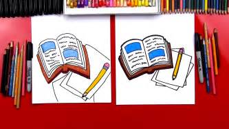 Buy colouring & drawing books for kids online in india. How To Draw A Book And Pencil - Art For Kids Hub