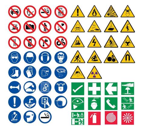 Symbols for the military companies and firms. Safety Signs for Industries | Download vector designs of ...