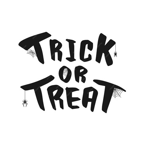 Premium Vector Collection Trick Or Treat Lettering Template Holiday