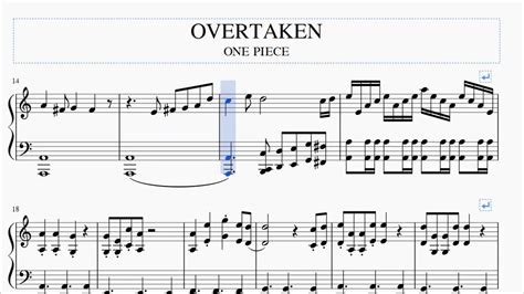 Overtaken One Piece Piano Version By Lugiars Youtube