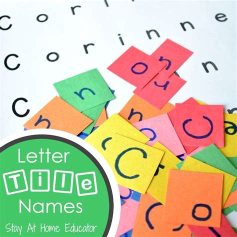 Letter Tile Names A Name Recognition Activity Activities It Is And