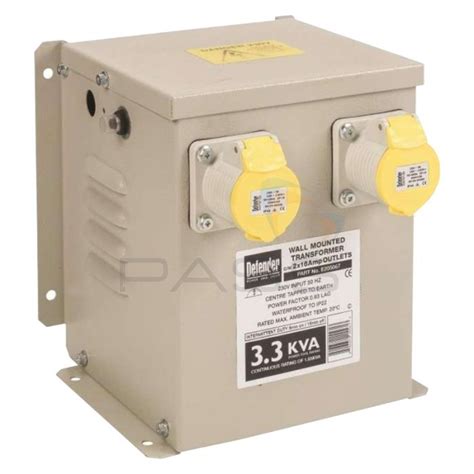 Defender 33kva Wall Mounted Transformer 2 X 16a 110v Outlets