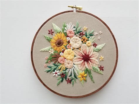 Floral Harvest Embroidery Pattern Pdf Jessica Long Embroidery