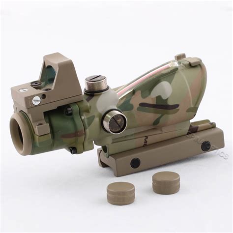 Spina Acog Scope 4x32 Real Red Fiber Optics Optic Sight Riflescope
