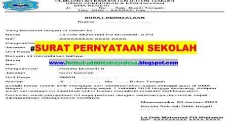 Namun, tidak menutup kemungkinan dengan alasan. Surat Pernyataan Sekolah Contoh Format Doc-PDF | FORMAT ADMINISTRASI DESA