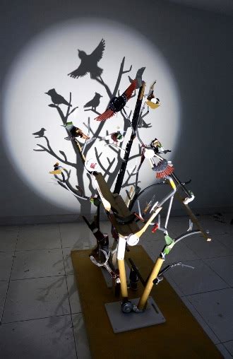 Shadow Sculpture Of Birds In A Treetop By Michelle Reader