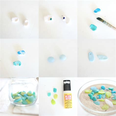 How To Make Faux Sea Glass With Polymer Clay Polymer Clay Projects Polymer Clay Canes Sea