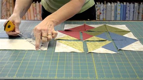 Quilting Demo Quarter Square Triangle Ruler Triangle Ruler Quilting