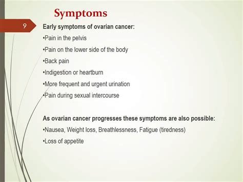 Staging laparotomy in early ovarian cancer. Ovarian Cancer : Symptoms, Treatments, Prognosis, Stages ...