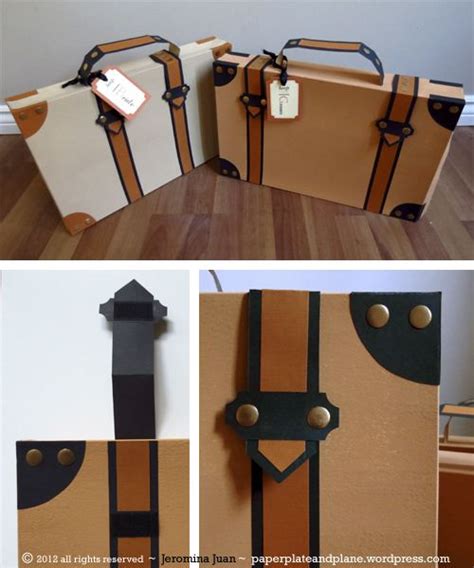 Paper Suitcases From T Shirt Boxes Diy Luggage Diy Suitcase