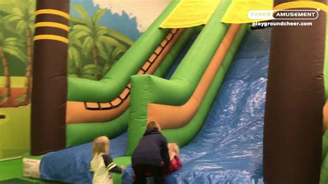 Cheer Amusement Jungle Theme Giant Inflatable Slide For Indoor