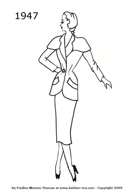 #fashion history #history of fashion #dress #1940's dress #1940's fashion #1940's #vintage fashion #vintage #vintage clothing #fashion #claire mccardell if anyone needs style references for the 40′s or 80′s i apparently made this detailed 14 page reference in 2018, so go ahead! Suit - 1947 fashion history silhouette | Fashion design ...