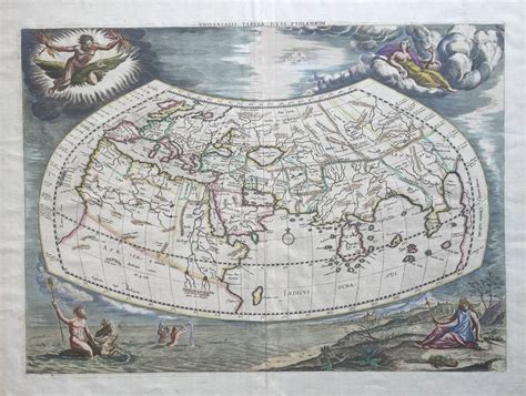 Antique Map Ancient World By Ptolemy 1730 Bartele Gallery