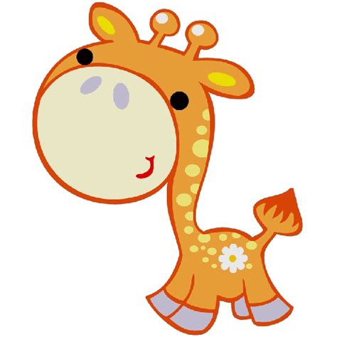 Cute Baby Giraffe Cartoon Clip Art Library