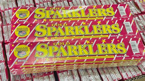 Closeout 72pc 10 Gold Metal Sparklers 12 Packages Of 6 Sparklers