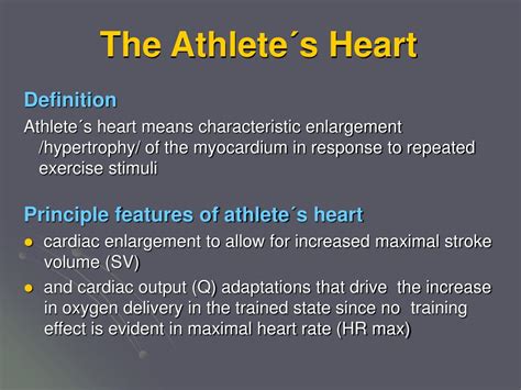 Ppt The Athlete´s Heart Powerpoint Presentation Free Download Id