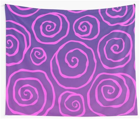 Pink And Purple Funky Spirals Tapestry By Kelseylovelle Tapestry