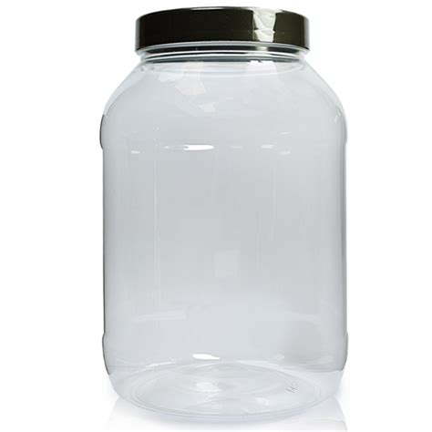 3 Litre Clear Pet Plastic Jar With Induction Heat Seal Lid Ampulla Ltd