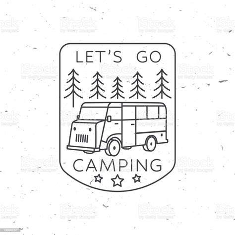 Lets Go Camping Summer Camp Vector Illustration Concept For Shirt Or