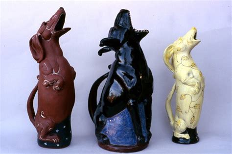 Howling Dog Pitchers Dog Pitchers Pitcher Contemporary Ceramics