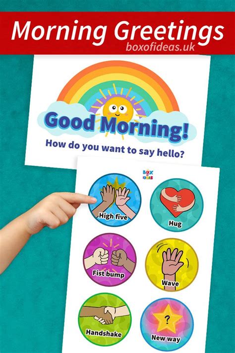 Morning Greeting Choices For Preschool Classroom Free Printable Chart